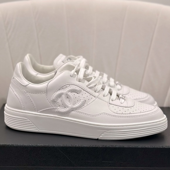 SOLD Chanel 23A white Trainers - size 38 - Picture 1 of 10